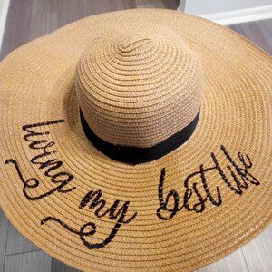 Living My Best Life Straw Sun Hat